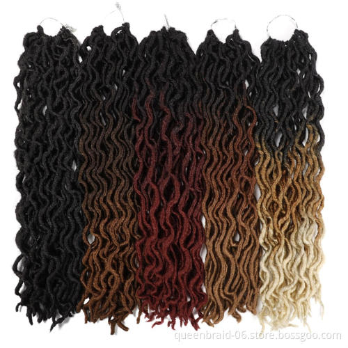 Synthetic Chemical Fiber Hair Gypsy Goddess Loves Hair Soft Wavy Curls Crochet Braids Artificial Crochet Hair